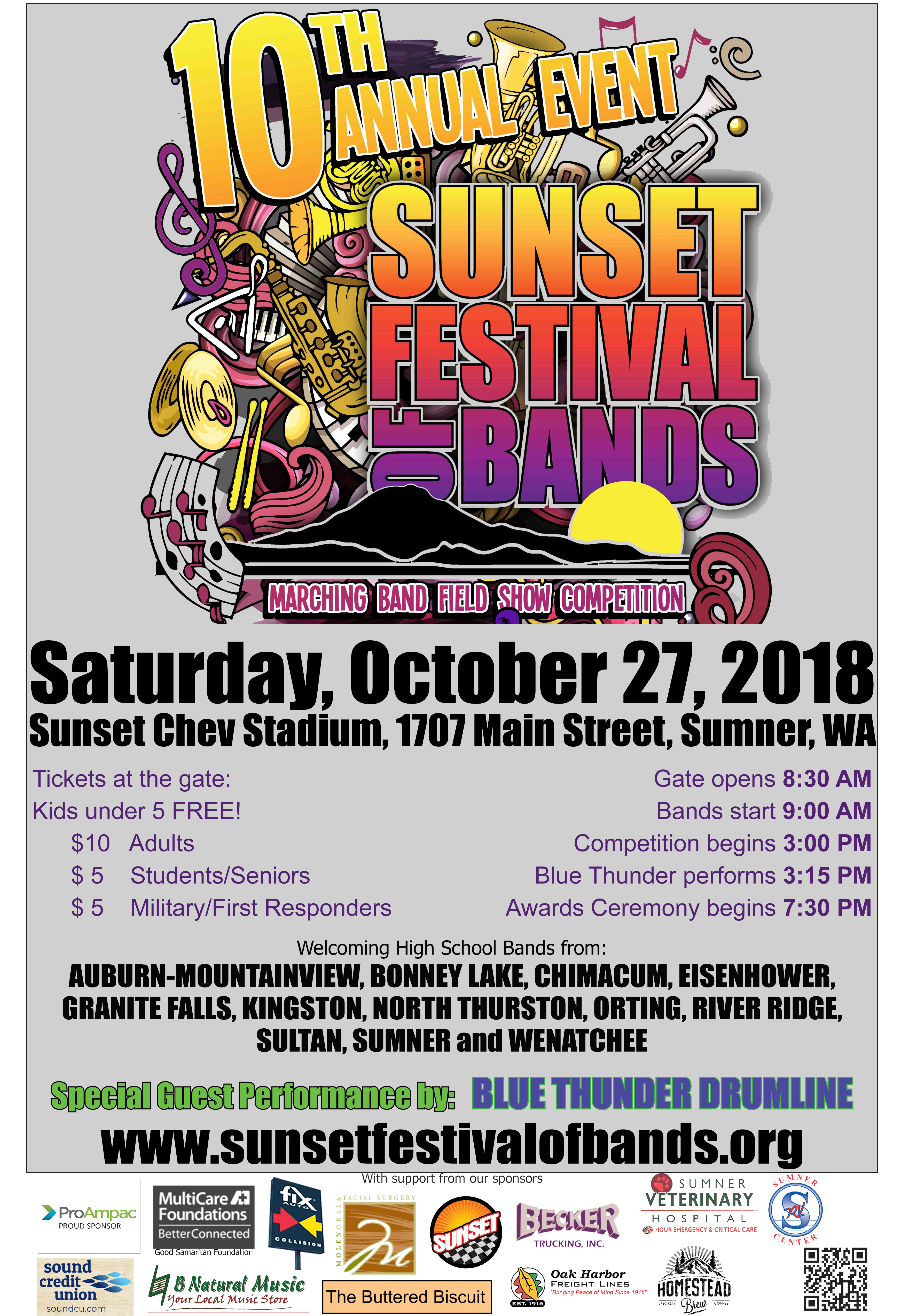 Sunset Festival of Bands Past Posters